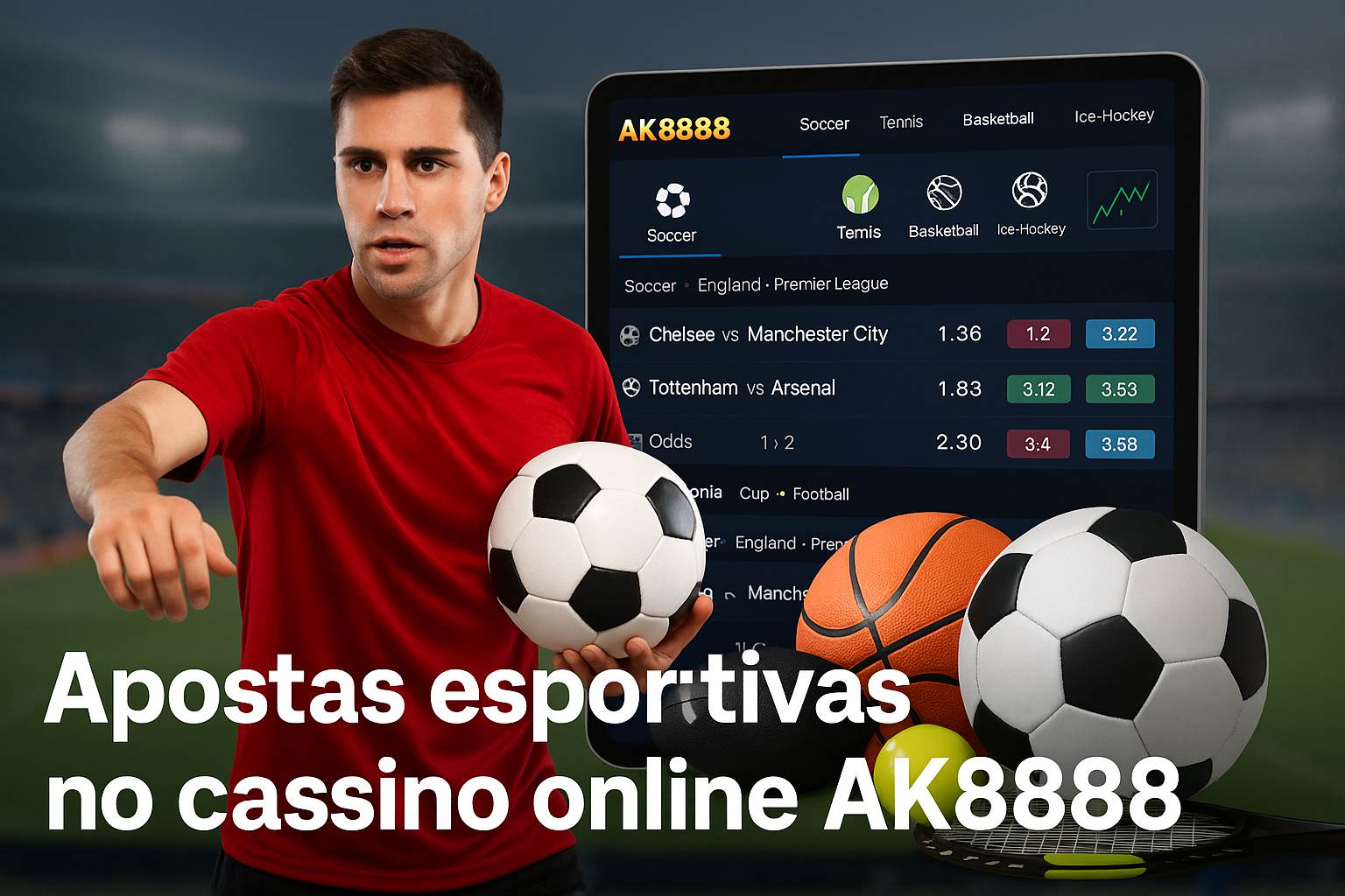 Aposte em apostas esportivas no cassino online AK8888