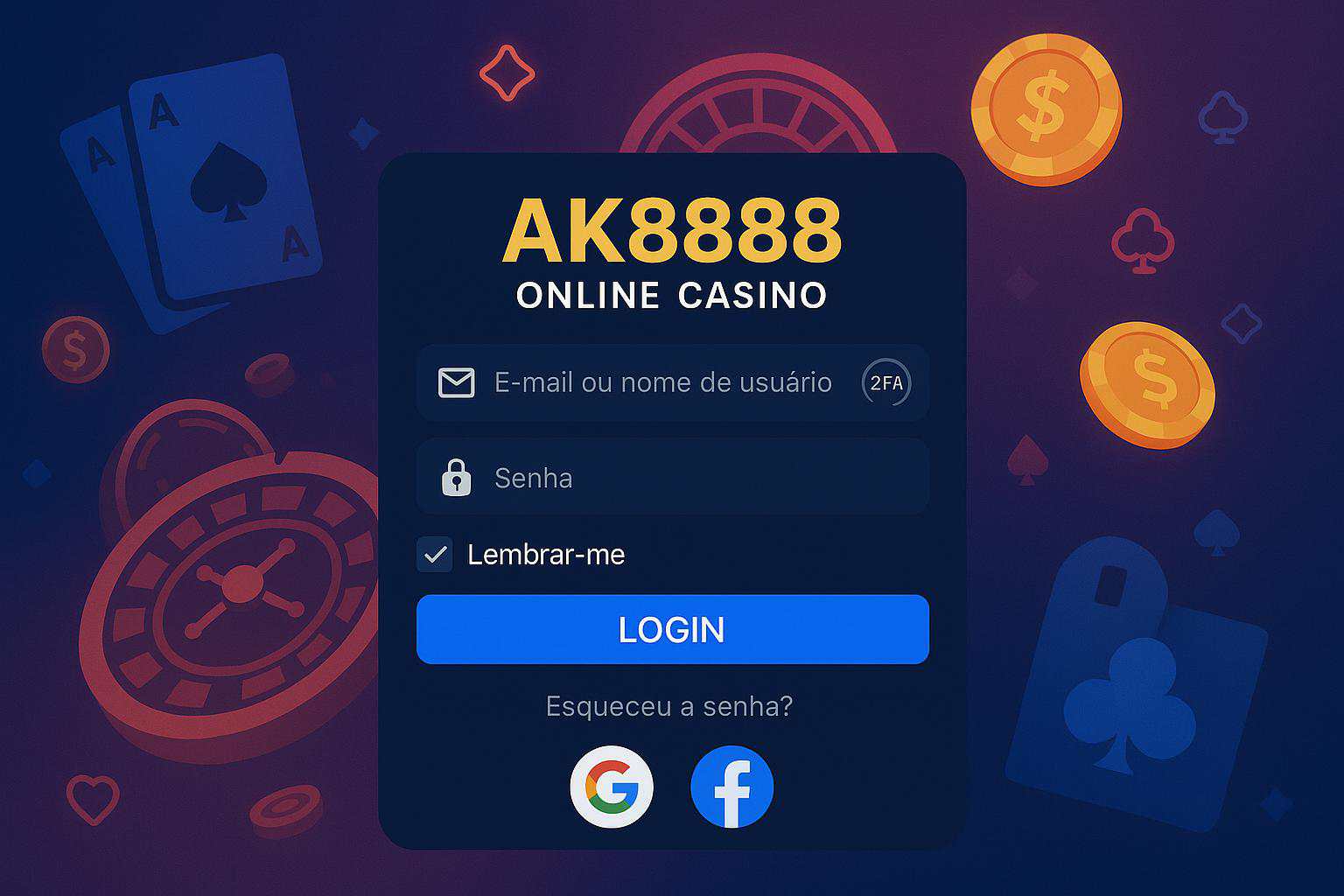 Login no Cassino AK8888